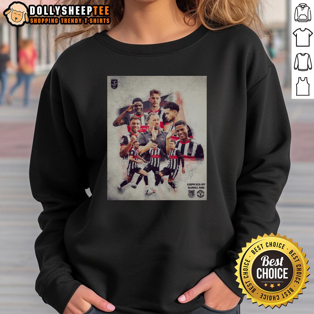 Awesome Grimsby Town Soccer Player Sweatshirt Alt Text: Awesome Grimsby Town soccer player sweatshirt featuring vibrant team colors and logo, perfect for fans.