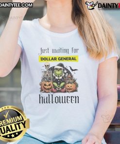 Awesome Grinch Halloween ladies tee from Dollar General, featuring a festive design perfect for holiday celebrations.