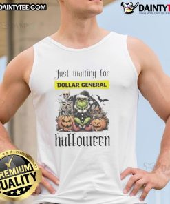 Awesome Grinch Halloween tank top design waiting for Dollar General shoppers, perfect for festive celebrations.