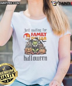 Alt Text: Awesome Grinch Halloween ladies tee available at Family Dollar, perfect for festive celebrations and holiday fun.