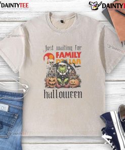 Alt Text: Awesome Grinch Halloween washed t-shirt at Family Dollar, perfect for festive celebrations and cozy wear.