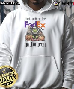 Alt Text: Awesome Grinch hoodie for Halloween, perfect for waiting for FedEx deliveries in style and comfort.
