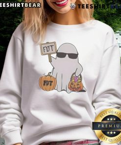 Awesome Halloween FDT Ghost Sweatshirt featuring a spooky ghost design perfect for festive fall celebrations.