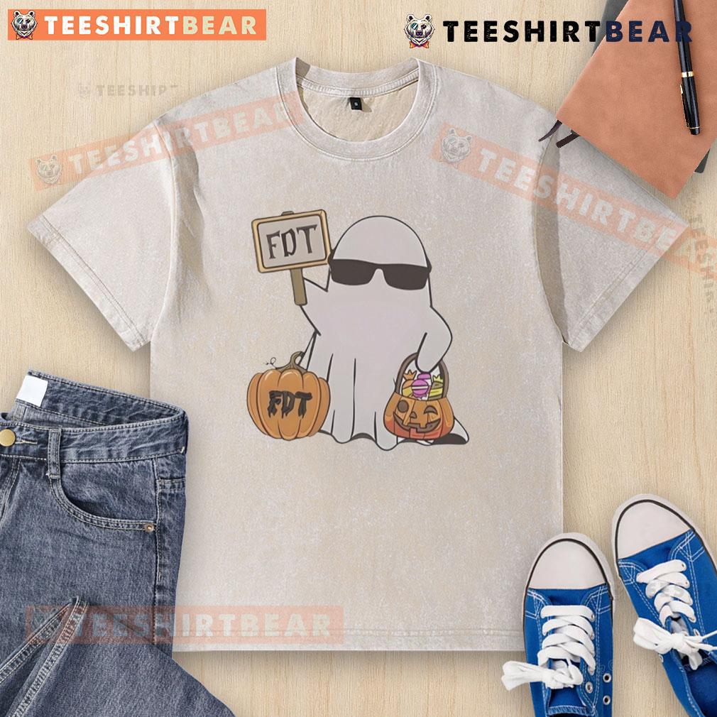 Awesome Halloween Fdt Ghost Washed T Shirt Awesome Halloween FDT Ghost Washed T-Shirt featuring a spooky ghost design, perfect for Halloween celebrations.