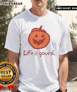 Alt Text: Awesome Halloween Pumpkin Life A Gourd T-Shirt featuring a spooky pumpkin design perfect for Halloween festivities.