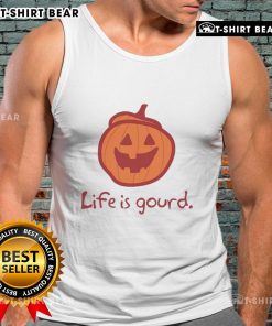 Awesome Halloween pumpkin life gourd tank top featuring a vibrant pumpkin design perfect for festive fall fashion.