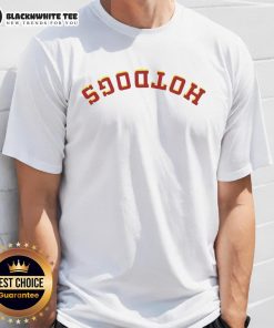 Awesome Hotdog Upside Down T-Shirt featuring a fun graphic design of a hotdog, perfect for casual wear and food lovers.