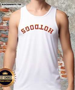Awesome Hotdog Upside Down Tank Top featuring a playful hotdog graphic, perfect for summer festivals and casual wear.