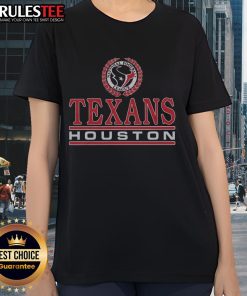Awesome Houston Texans Crest Ladies Tee featuring team colors and logo for stylish game day attire.