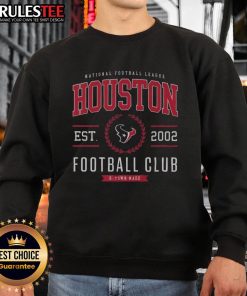 Alt Text: Awesome Houston Texans Football Club sweatshirt featuring bold team logo and cozy design for fans.