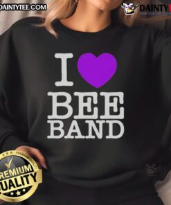 Awesome I Heart Bee Band Sweatshirt featuring a stylish bee graphic, perfect for music lovers and cozy outfits.