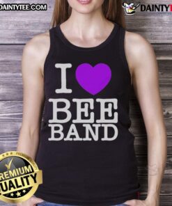 Alt Text: Awesome I Heart Bee Band Tank Top featuring a stylish bee graphic and vibrant colors, perfect for summer fashion.