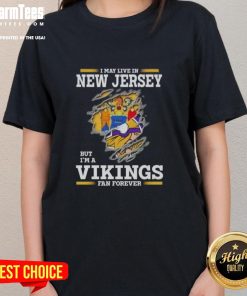 Awesome ladies tee for Minnesota Vikings fans living in New Jersey, showcasing team pride and style.