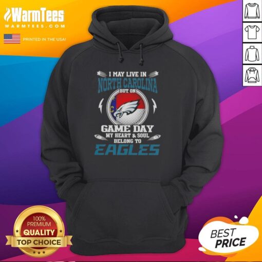 Philadelphia Eagles hoodie showcasing team spirit, perfect for game day, even from North Carolina.