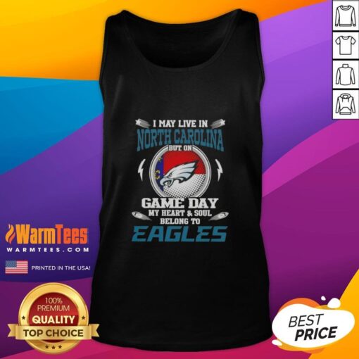 Philadelphia Eagles tank top expressing team pride, perfect for Game Day, even from North Carolina.