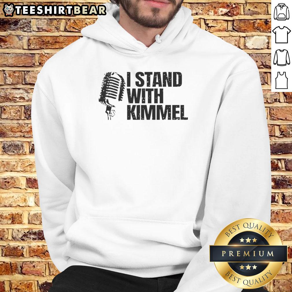 Awesome I Stand With Jimmy Kimmel Free Speech Hoodie Awesome I Stand With Jimmy Kimmel Free Speech Hoodie in black, promoting free speech and comedy activism.