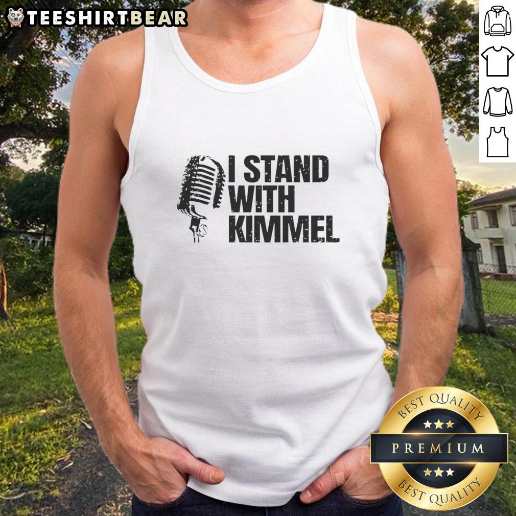 Awesome I Stand With Jimmy Kimmel Free Speech Tank Top Alt Text: Awesome I Stand With Jimmy Kimmel Free Speech Tank Top featuring bold graphics promoting free speech advocacy.