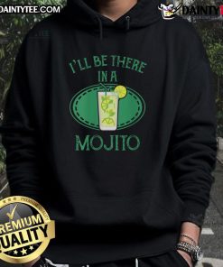 Alt Text: Awesome I'll Be There In A Mojito Cocktail Hoodie featuring a vibrant mojito design and cozy fit for casual wear.