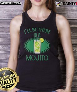 Alt Text: Awesome I'll Be There In A Mojito Cocktail Tank Top featuring a vibrant mojito graphic and stylish design.