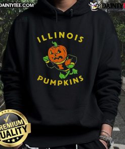 Illinois Fighting Illini mascot hoodie with awesome pumpkin designs for Halloween in Illinois.