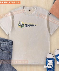 Awesome Illinois Pumpkins Halloween washed t-shirt featuring vibrant pumpkin graphics, perfect for festive fall celebrations.