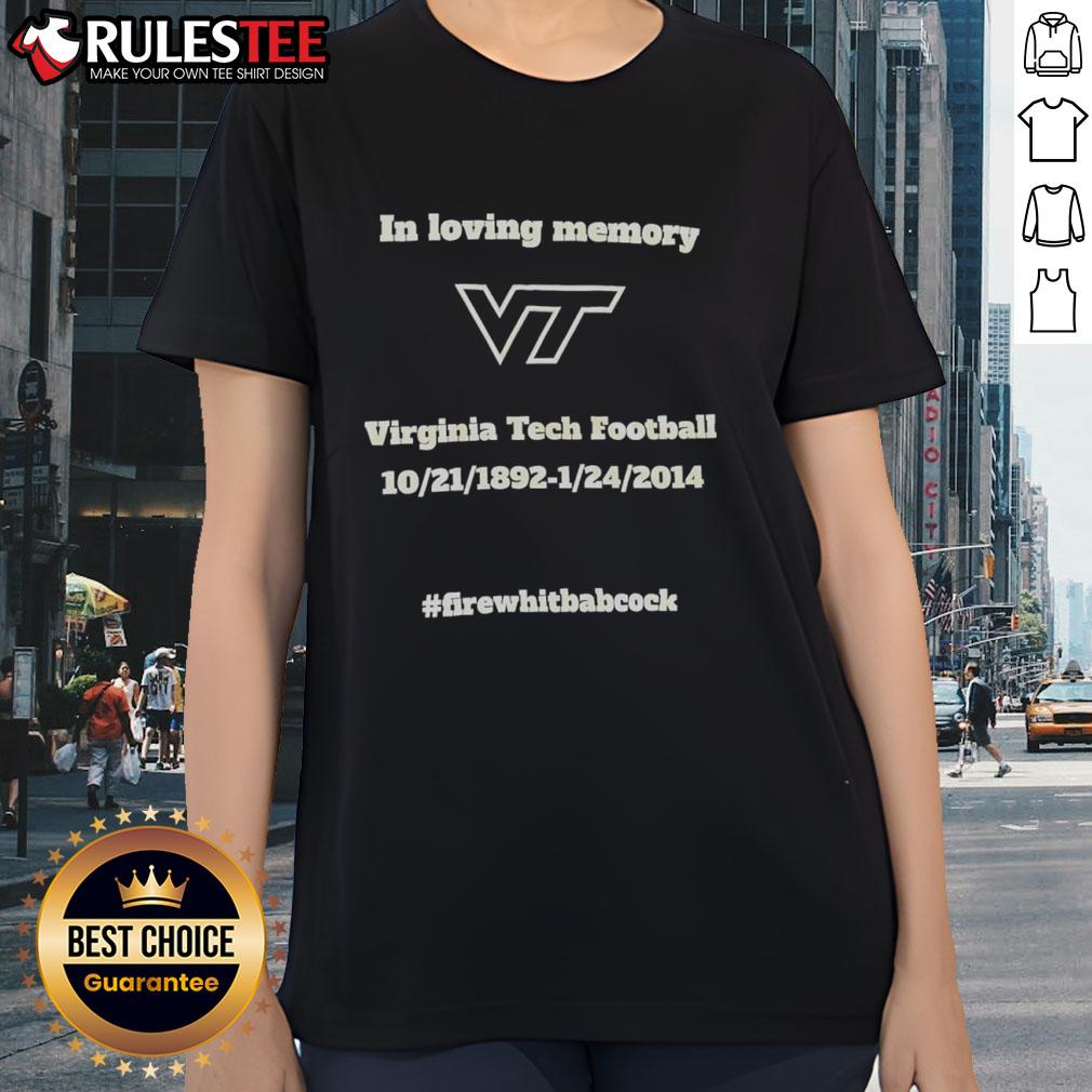 Awesome In Loving Memory Virginia Tech Football Ladies Tee Awesome Virginia Tech Football Ladies Tee in loving memory, featuring team colors and stylish design for fans.