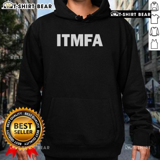 Alt Text: Awesome ITMFA Impeach The Mother F*cker Already hoodie in black, featuring bold white lettering for a statement look.