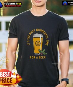 Awesome It's The Most Wonderful Time For A Beer T-Shirt showcasing festive beer-themed design perfect for celebrations.