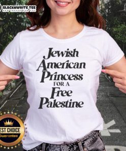 Awesome Jewish American Princess t-shirt design supporting Free Palestine, featuring vibrant colors and bold graphics.