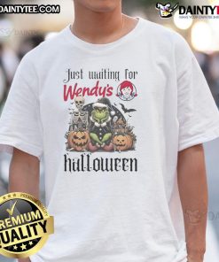 Awesome Grinch Halloween T-shirt featuring Wendy's design, perfect for festive celebrations and holiday fun.