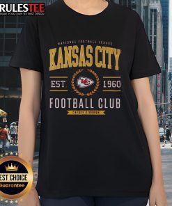 Stylish Kansas City Chiefs football club ladies tee featuring vibrant team colors and logo, perfect for game day.