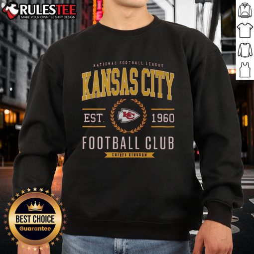 Alt Text: Cozy Kansas City Chiefs football club sweatshirt featuring team colors and logo, perfect for game day attire.