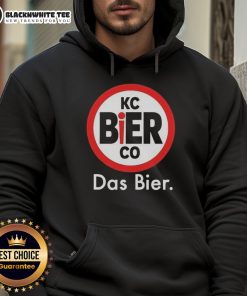 Awesome KC Bier Co Das Bier logo hoodie in black, showcasing the stylish design for craft beer enthusiasts.