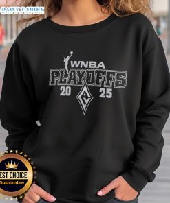 Awesome Las Vegas Aces 2025 WNBA Playoffs logo sweatshirt featuring vibrant colors and stylish design for fans.