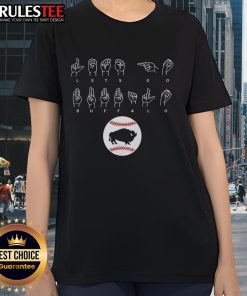Awesome Let's Go Buffalo ASL Ladies Tee featuring bold graphics for fans, perfect for showing team spirit in style.