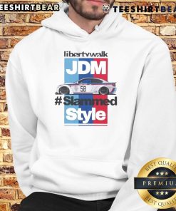 Alt Text: Stylish Liberty Walk JDM slammed style hoodie featuring a unique design, perfect for automotive enthusiasts.