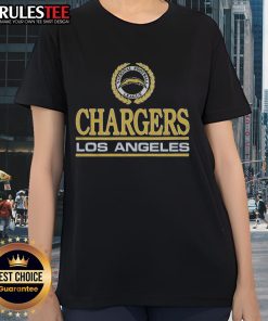 Awesome Los Angeles Chargers crest ladies tee, featuring a stylish design perfect for Chargers fans and game day attire.