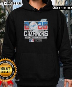 Awesome Los Angeles Dodgers 2025 NL Division Series Champions Hoodie featuring team logo and vibrant blue design.
