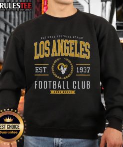 Awesome Los Angeles Rams football club sweatshirt featuring team colors and logo, perfect for fans and game day.