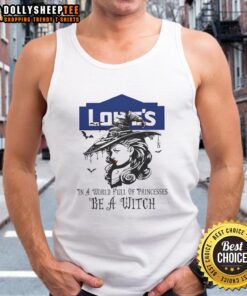 Awesome Lowe's Halloween tank top featuring 'Be a Witch' design, perfect for celebrating Halloween in style.