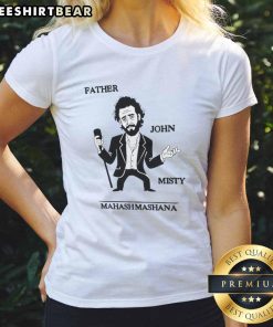 Alt Text: Awesome Mahashmashana Father John Misty Ladies Tee featuring a stylish design for fans of the artist.