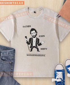 Alt Text: Awesome Mahashmashana Father John Misty washed t-shirt featuring unique design and vibrant colors, perfect for fans.