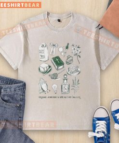 Awesome Make America Healthy Again washed t-shirt in soft cotton, promoting health and wellness with a stylish design.