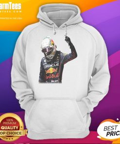 Max Verstappen victory graphic hoodie showcasing vibrant design celebrating his racing achievements in Formula 1.