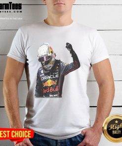 Awesome Max Verstappen Victory Graphic T-Shirt featuring bold design celebrating his racing achievements.