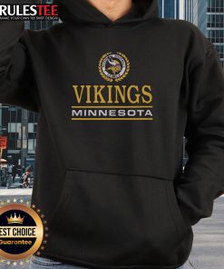 Awesome Minnesota Vikings Crest Hoodie featuring bold team logo, perfect for fans and winter wear.