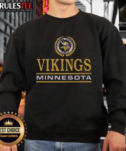 Awesome Minnesota Vikings Crest Sweatshirt featuring bold team colors and logo, perfect for fans and casual wear.