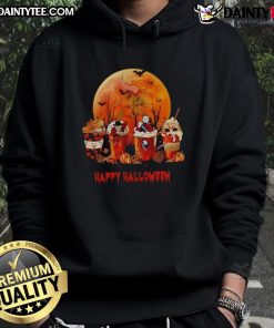 Awesome Minnesota Vikings Happy Halloween coffee hoodie featuring a festive design for football fans.