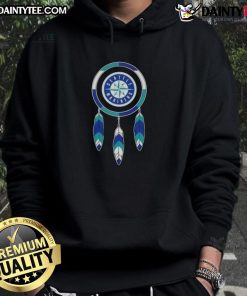 Awesome Native American Indians X Seattle Mariners baseball hoodie featuring vibrant graphics and a stylish design.