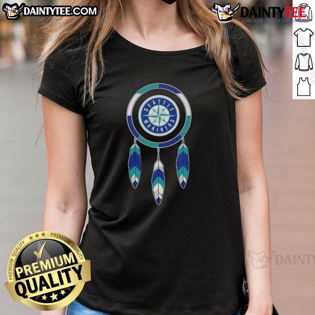Awesome Native American Indians X Seattle Mariners Baseball Ladies Tee Awesome Native American Indians X Seattle Mariners baseball ladies tee showcasing vibrant design and team spirit.